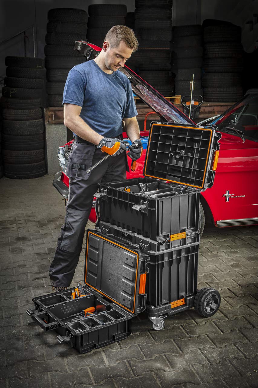 NEO TOOLS 84-259 Servante 6 casiers 150 kg orange