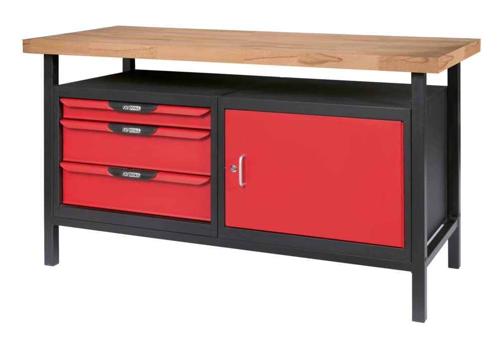 KS Tools 865.0140 établi atelier 1,5 m 1 porte 3 tiroirs