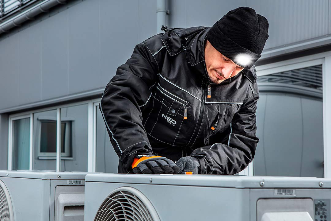 NEO TOOLS veste d'hiver travail noire doublée chaude