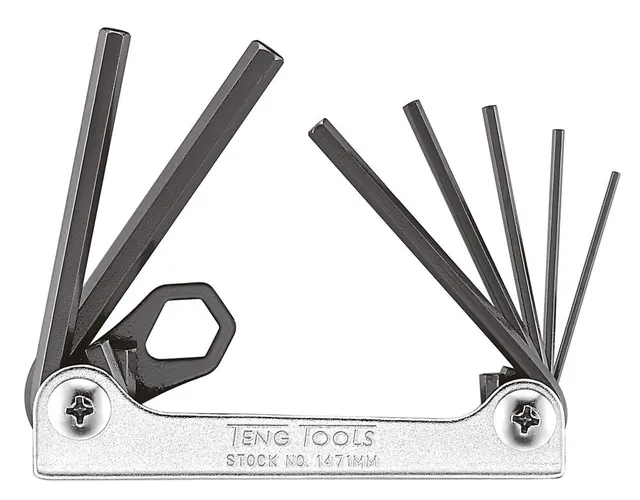 Teng Tools Jeu de clés Allen pliantes 1,5-6 mm 7 pièces