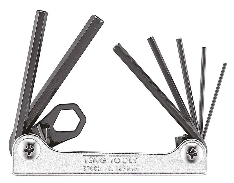 Teng Tools Jeu de clés Allen pliantes 1,5-6 mm 7 pièces