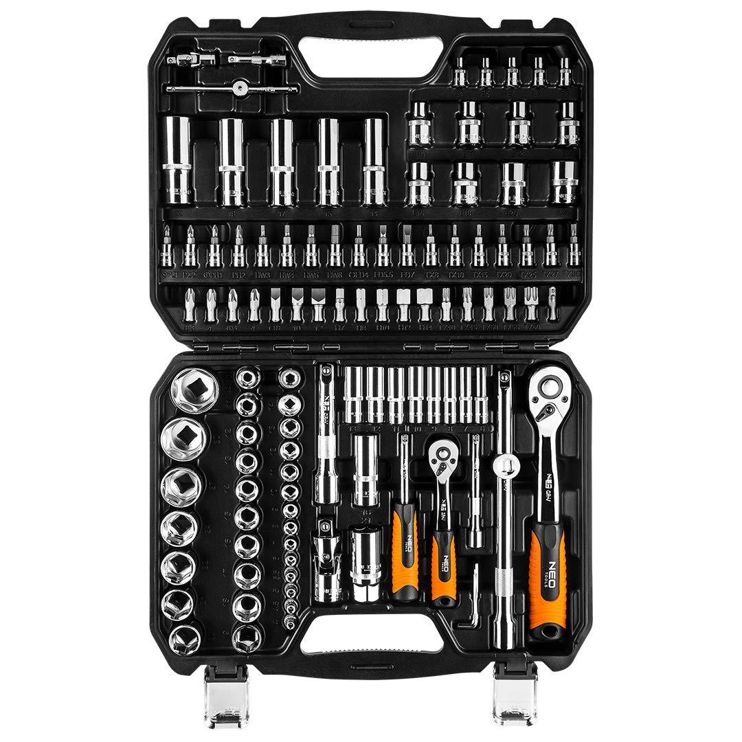 NEO TOOLS 08-666 coffret douilles 110 pièces 1/4 1/2