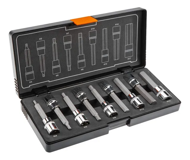 NEO TOOLS jeu douilles hexagonales 1/2" 9 pcs H4-H17