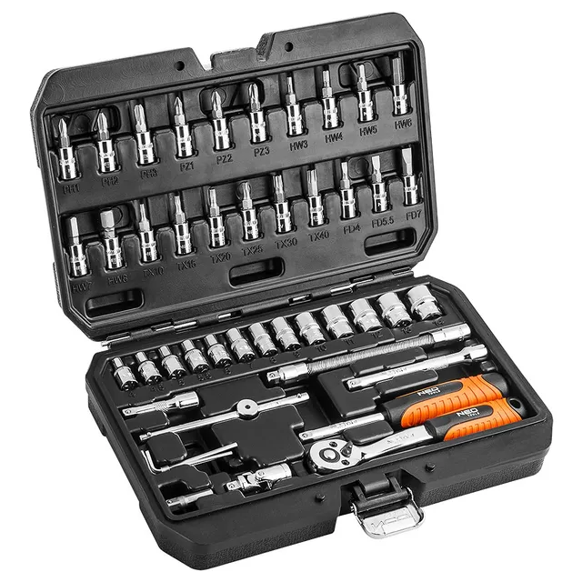 NEO TOOLS 08-660 jeu clés à douille 1/2 46 pièces 72 dents