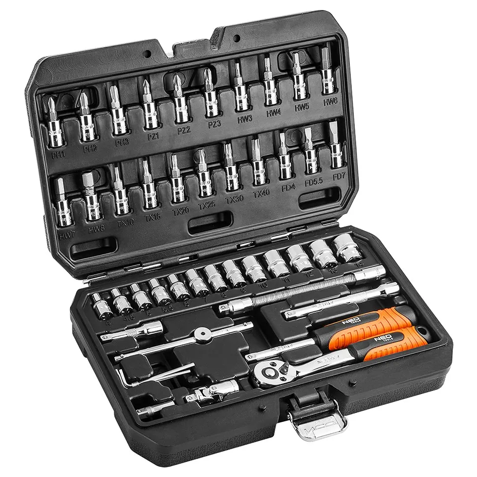 NEO TOOLS 08-660 jeu clés à douille 1/2 46 pièces 72 dents