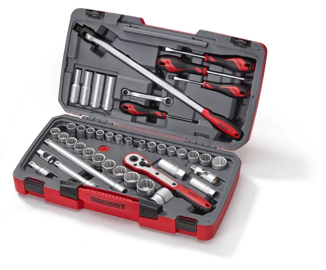 Teng Tools MECCA PRO 1/2" coffret douilles 44 pièces mm/AF