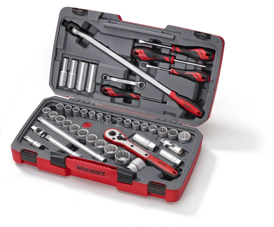 Teng Tools MECCA PRO 1/2" coffret douilles 44 pièces mm/AF