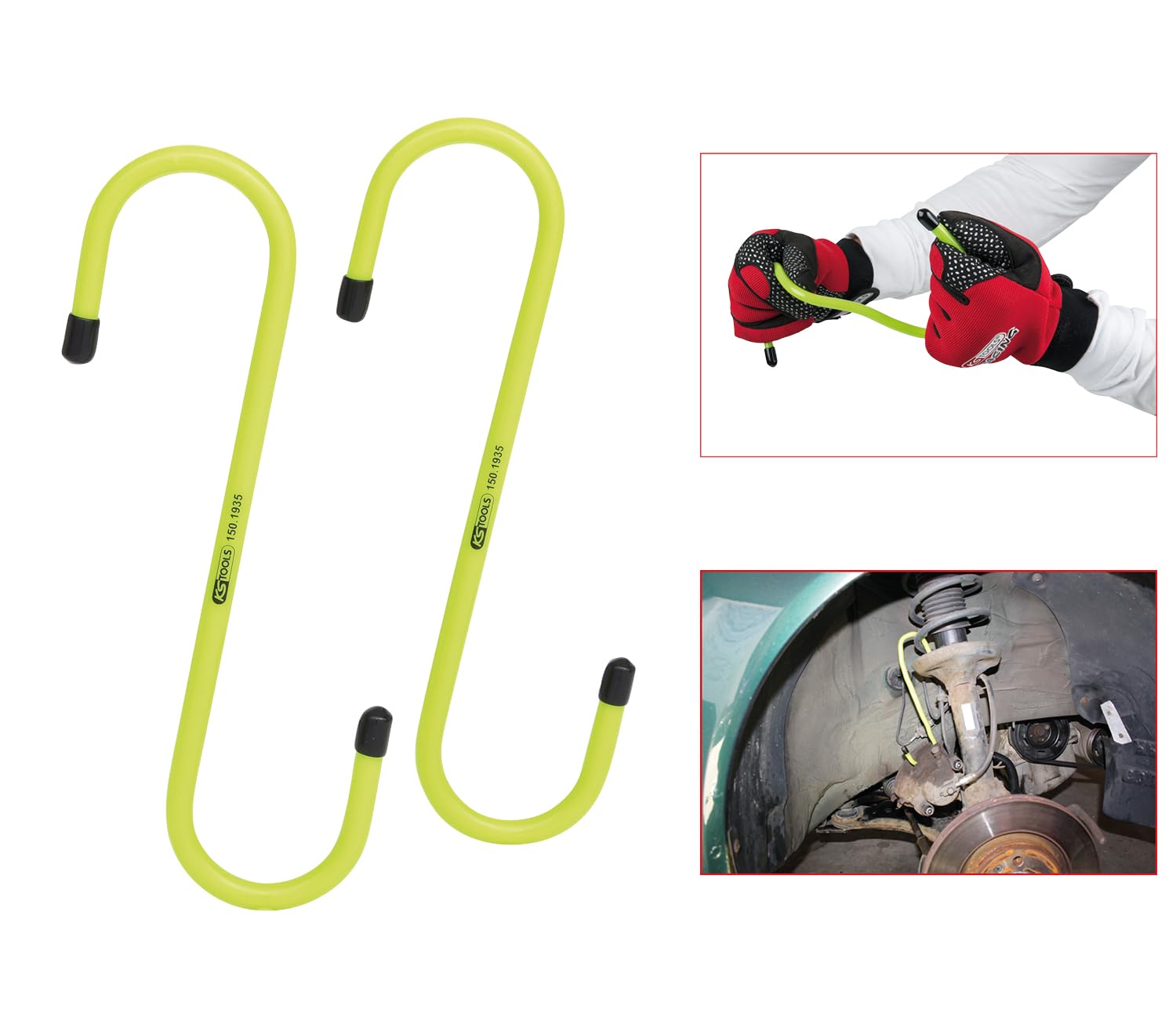 KS Tools 150.1935 crochet suspension étrier lot de 2 fluo