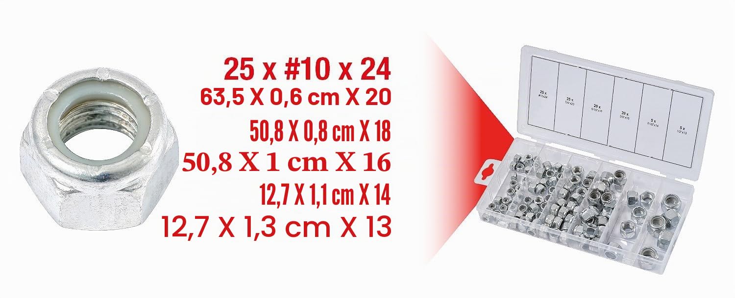 KS Tools 970.0480 assortiment écrous UNC 100 pcs