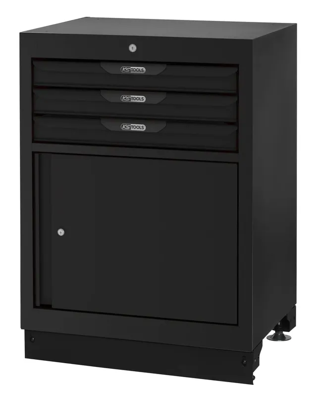 KS Tools 810.8003 bloc 3 tiroirs porte 26" acier verrouillable