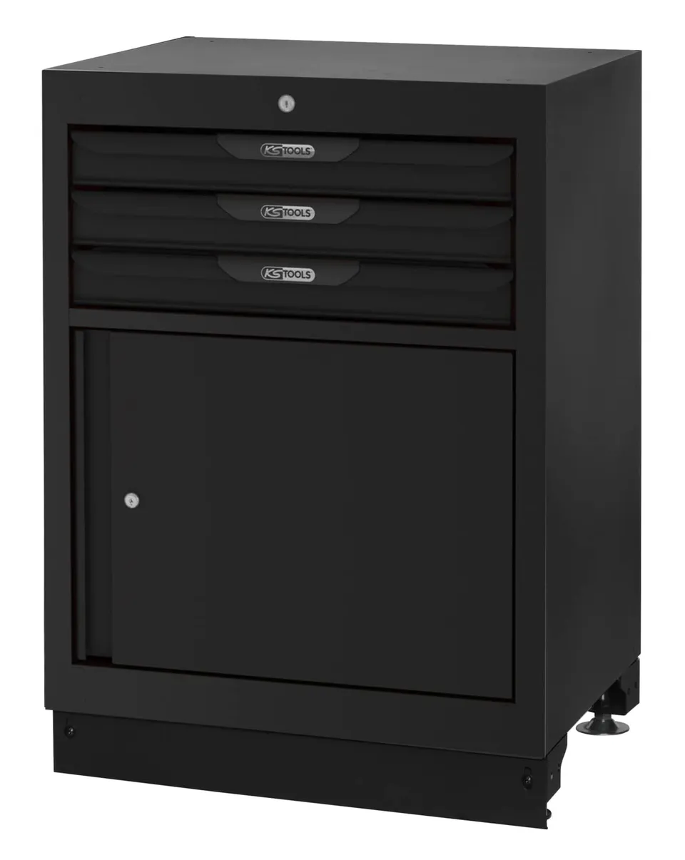 KS Tools 810.8003 bloc 3 tiroirs porte 26" acier verrouillable