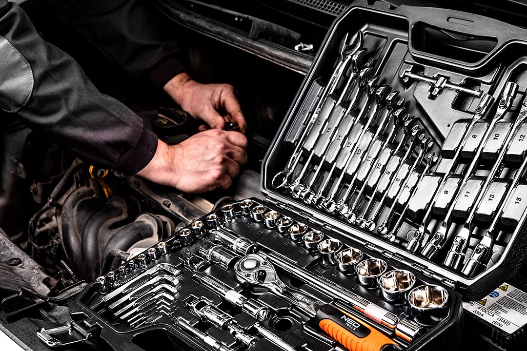 NEO TOOLS 08-915 coffret outils 77 pièces acier chrome