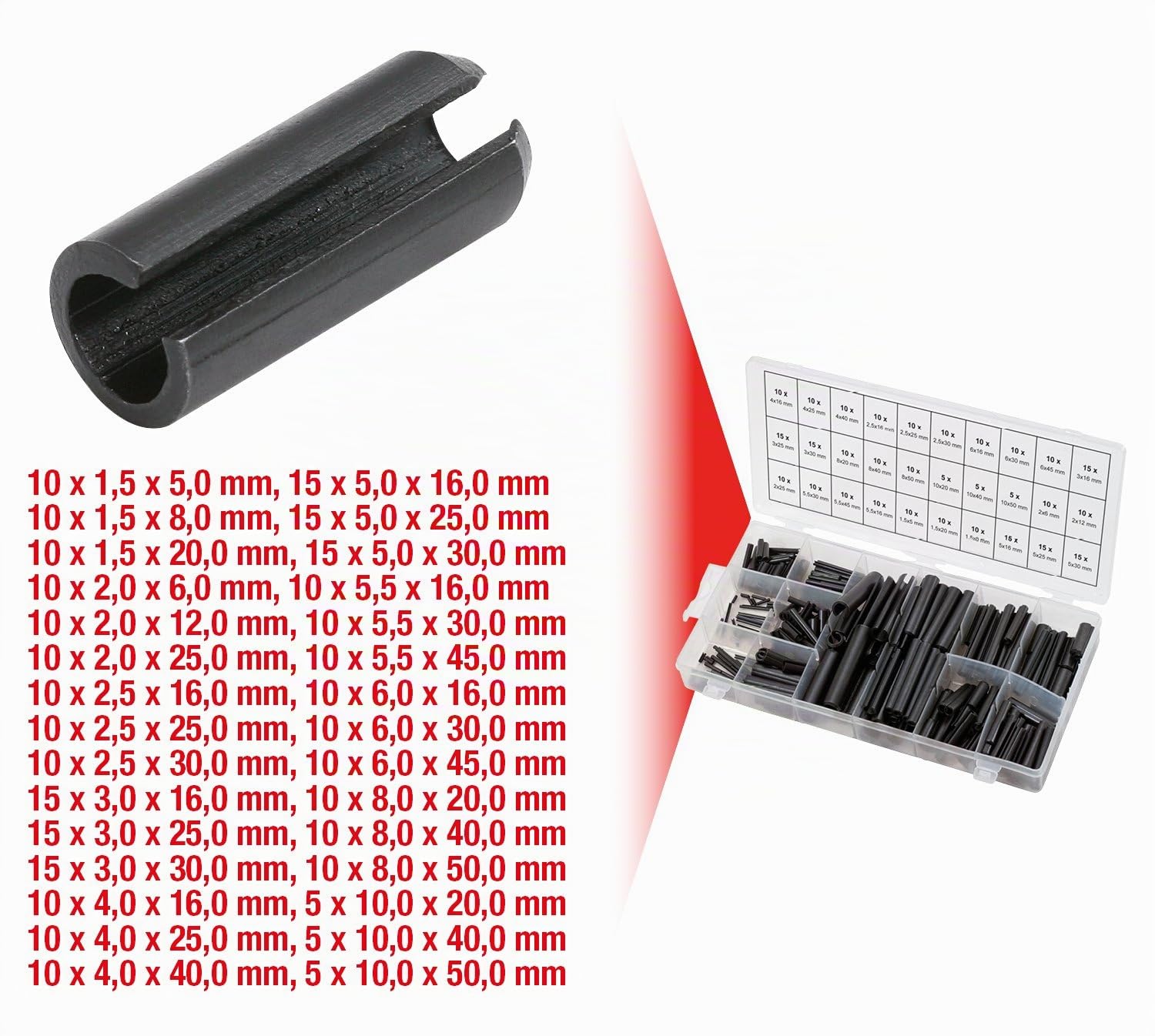 KS Tools 970.0020 assortiment goupilles élastiques 315 pcs