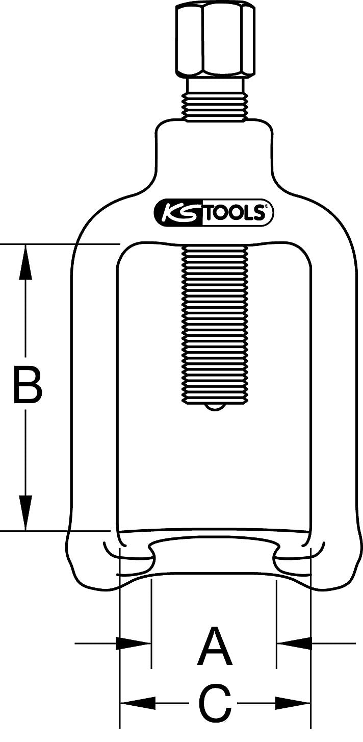 KS Tools 450.0075 Arrache-Rotule H75 Clé 24