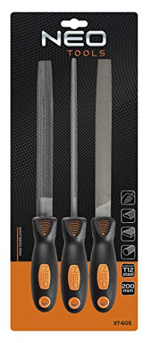 NEO TOOLS lot 3 limes métal 200 mm T12 taille 2