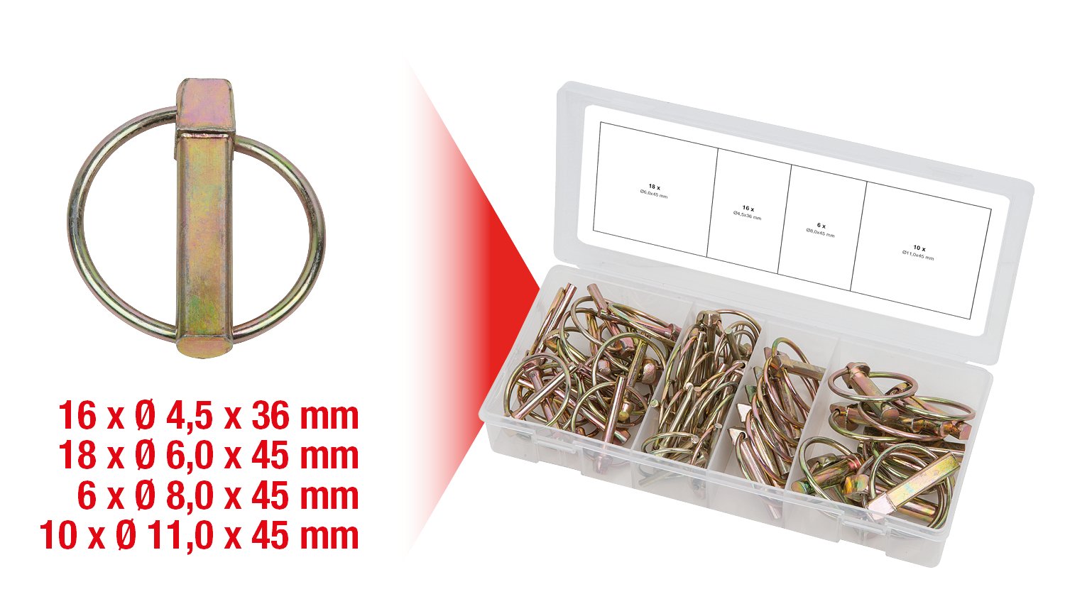 KS Tools 970.0550 assortiment goupilles clips 50 pcs
