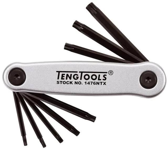 Teng Tools Jeu Clés Torx Pliant 8 pièces alu