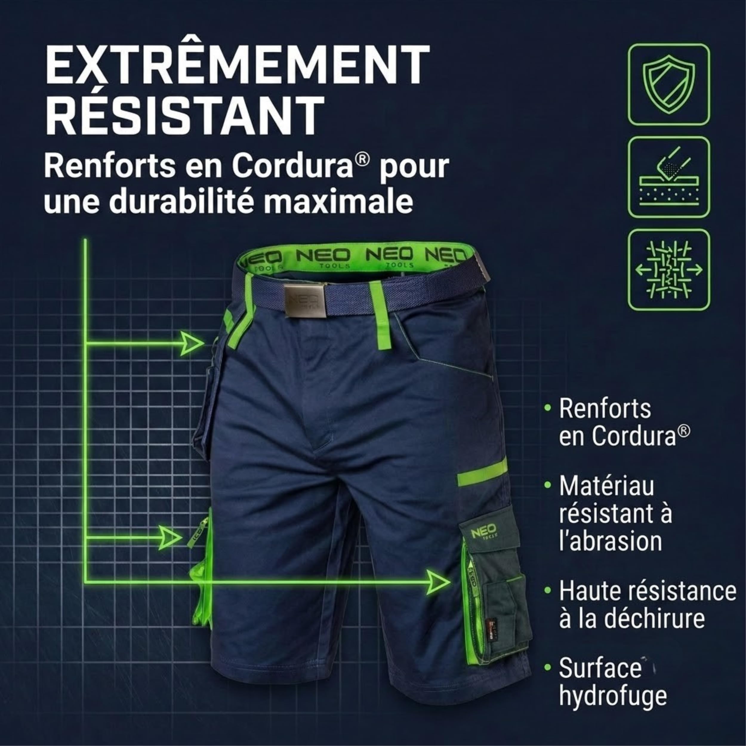 NEO Tools X short golf homme XXL bleu marine