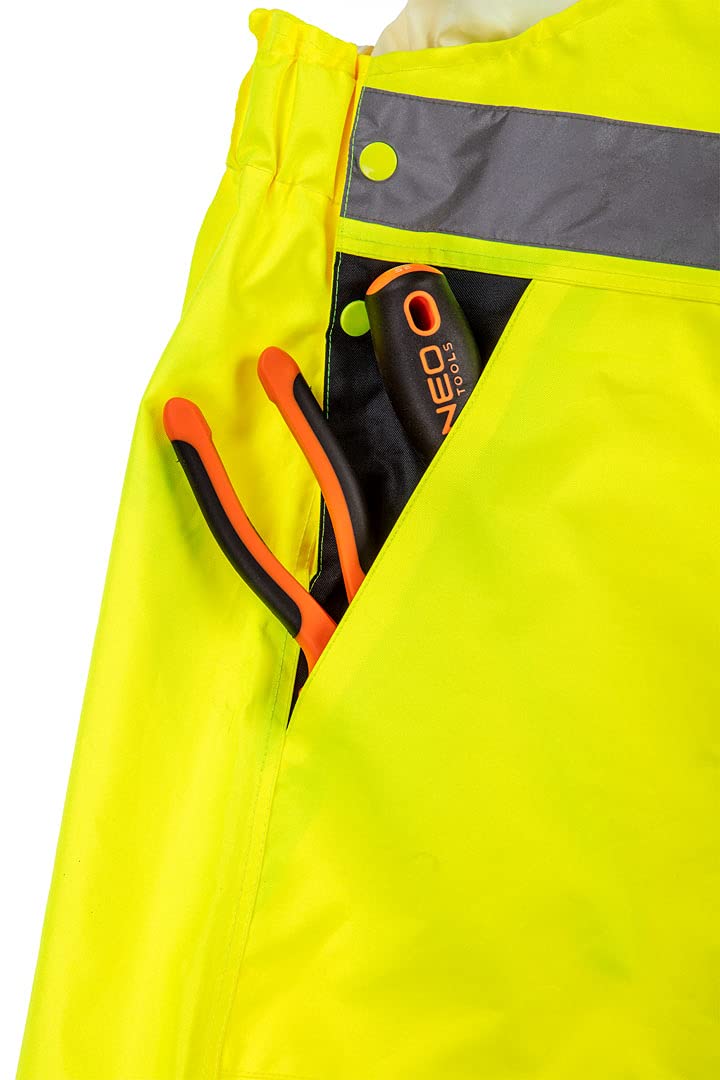NEO Tools salopette haute visibilité jaune/orange imperméable
