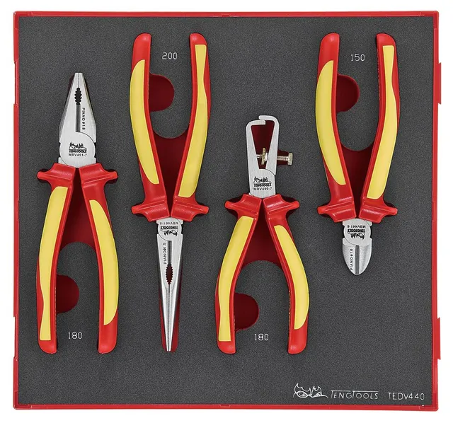Teng Tools FOAM2 Set Pinces Isolées 4 Pièces