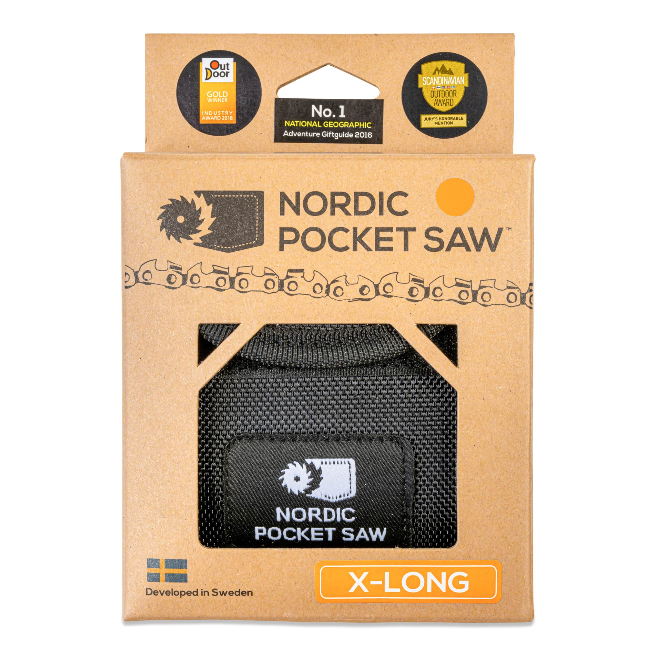 Nordic Pocket Saw X-long Orange scie à chaîne 2 personnes extra-longue