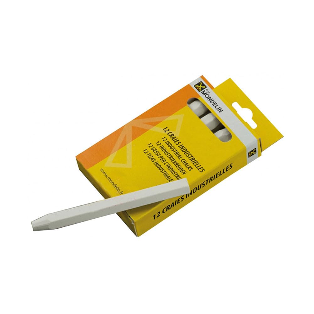 Mondelin étui 12 craies jaunes 12 cm traçage