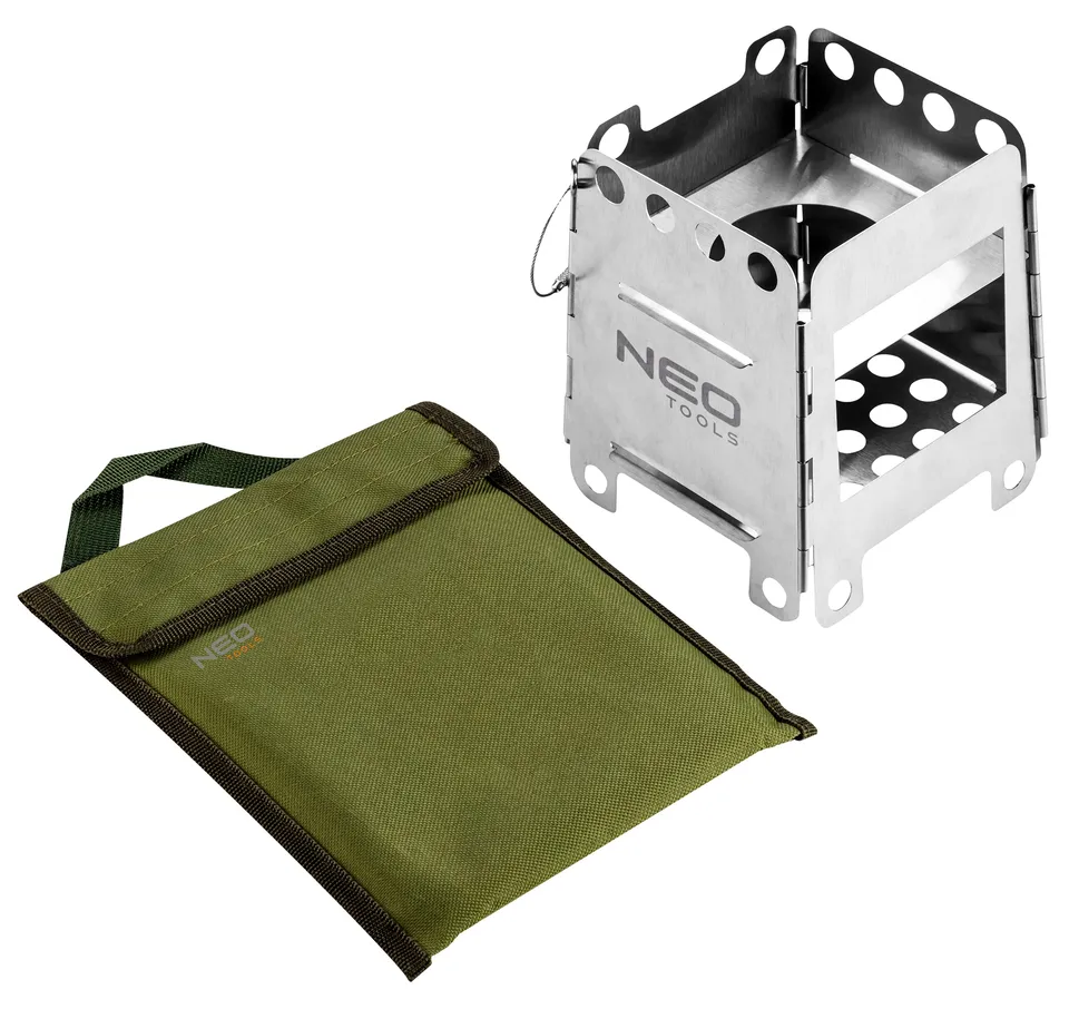 NEO TOOLS Réchaud de survie pliable inox 16 cm sac