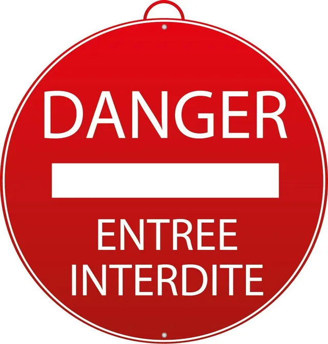 Mondelin Panneau Danger Entrée Interdite 802180