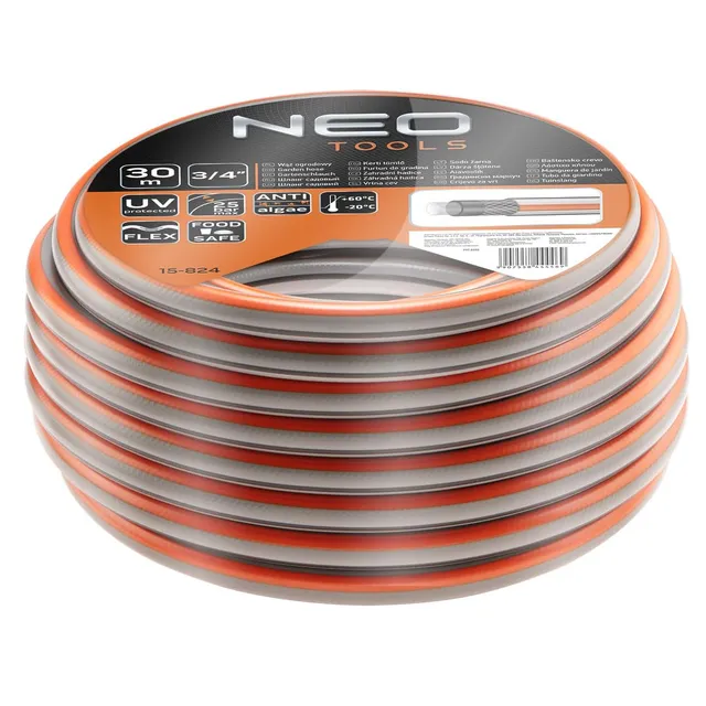 NEO Tools Optima tuyau arrosage 3/4" 4 plis renforcé