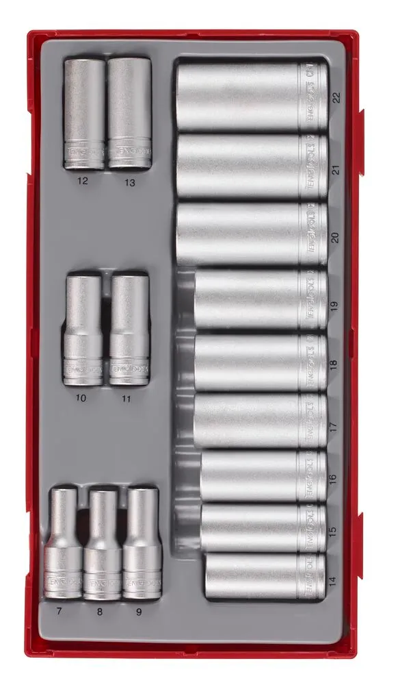 Teng Tools TT1 coffret douilles 3/8" 12 pans 16 pièces