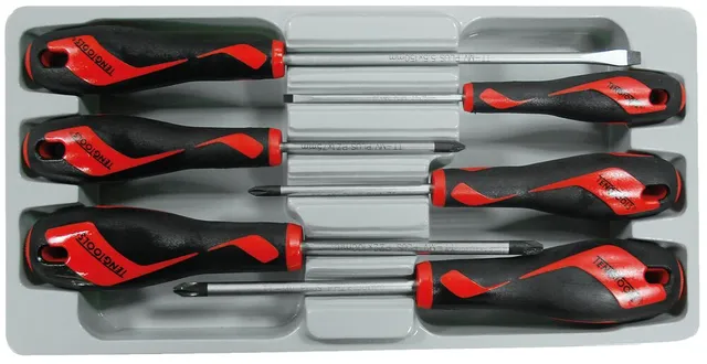 Teng Tools Jeu de Tournevis 6 Pièces Plat PH PZ