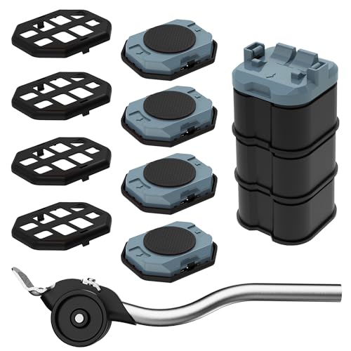 ONEON Move-It lève-meuble patins rouleurs gris bleu 300 kg