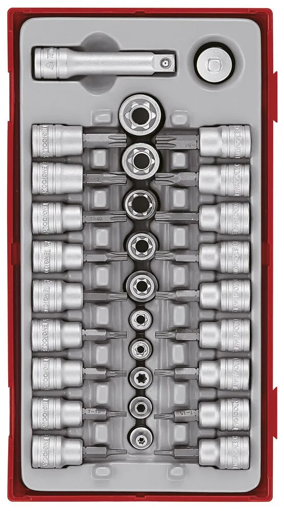 Teng Tools TT1 Coffret douilles Torx 3/8" 30 pièces