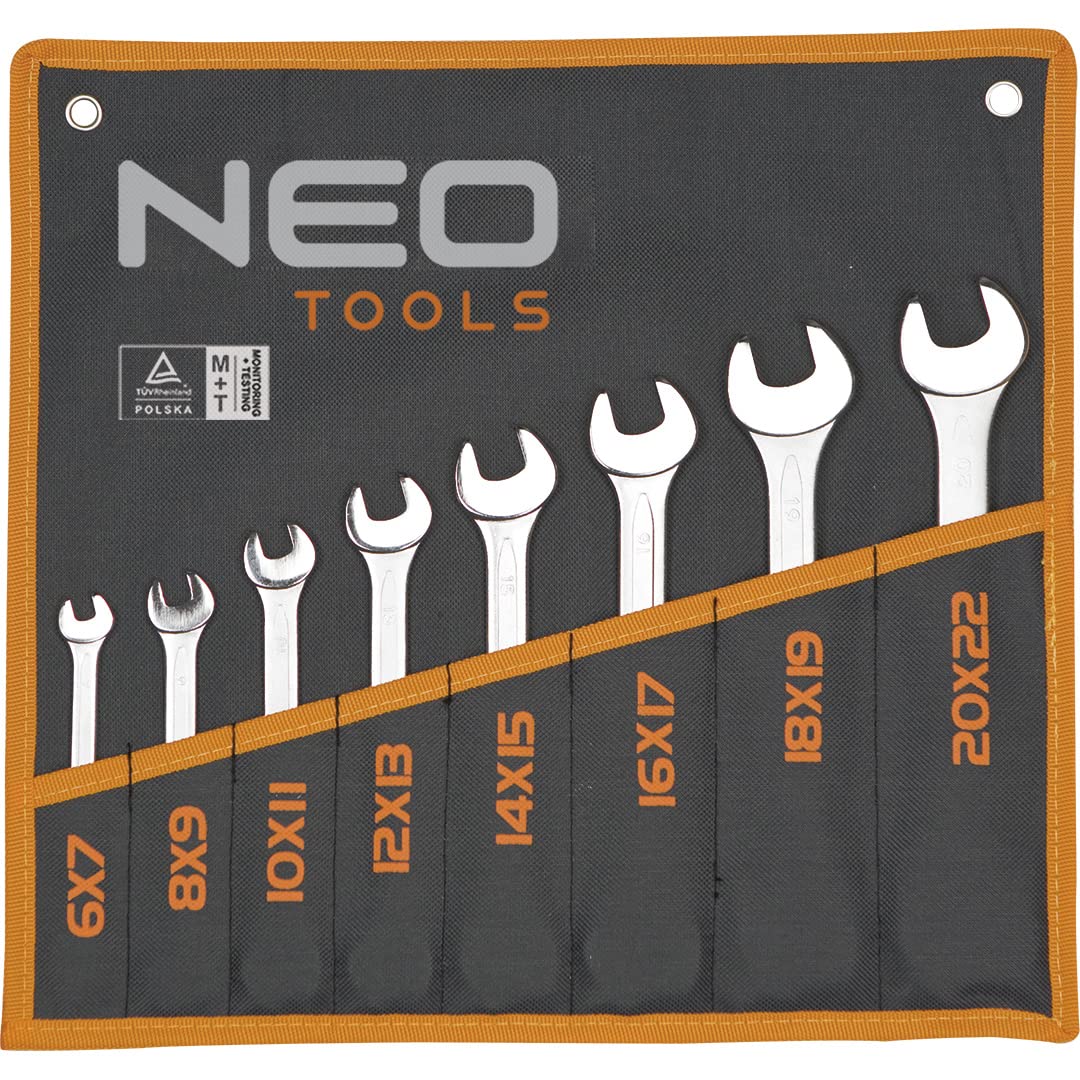 NEO TOOLS 09-851 jeu clés mixtes 8 pcs 6-22 mm satiné