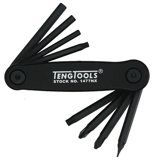 Teng Tools étui 8 jeu de clés pliantes mixtes 8 pièces alu