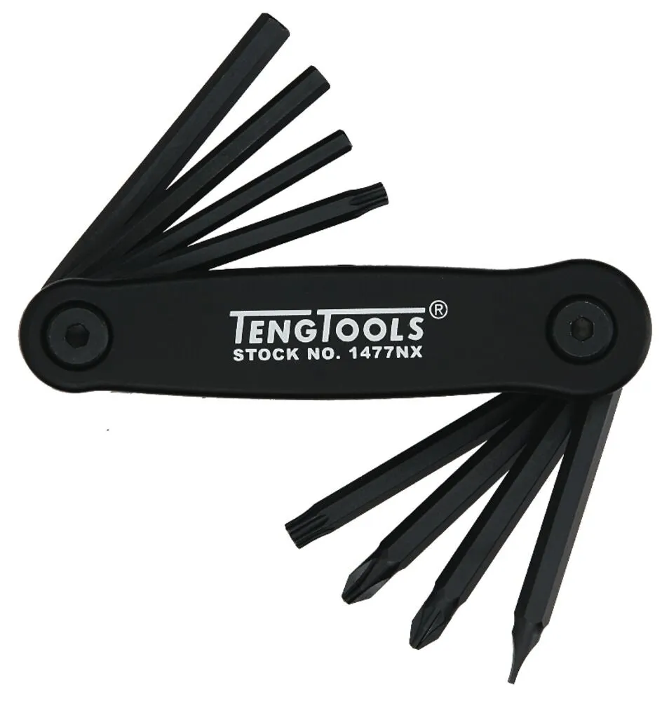 Teng Tools étui 8 jeu de clés pliantes mixtes 8 pièces alu