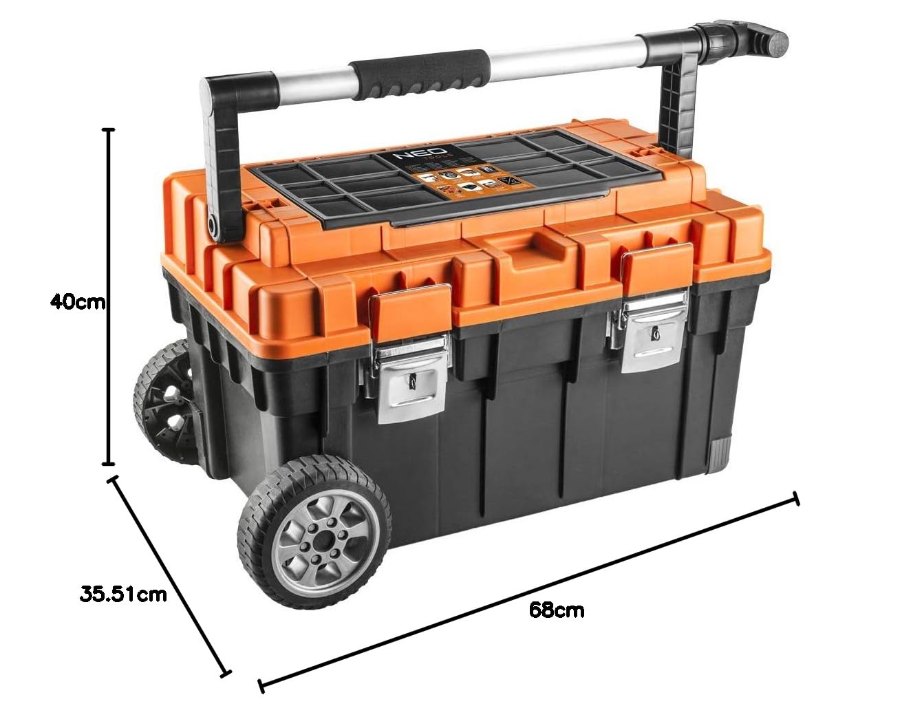 NEO TOOLS boîte à outils mobile pro plastique roulettes