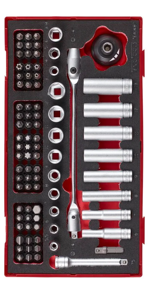 Teng Tools FOAM1 coffret douilles 1/4" 87 pièces complet