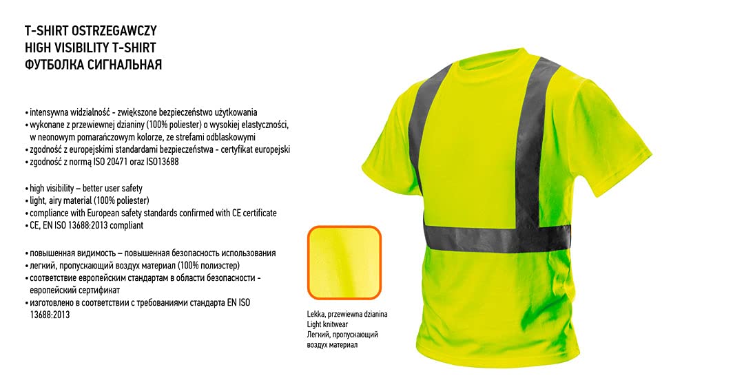NEO TOOLS T-shirt haute visibilité manches courtes XL jaune fluo classe 2