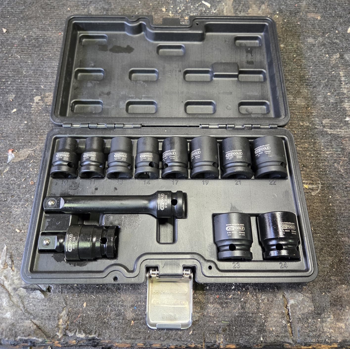 KS Tools 515.0112 Coffret douilles à choc 1/2" 12 pièces Cr-Mo