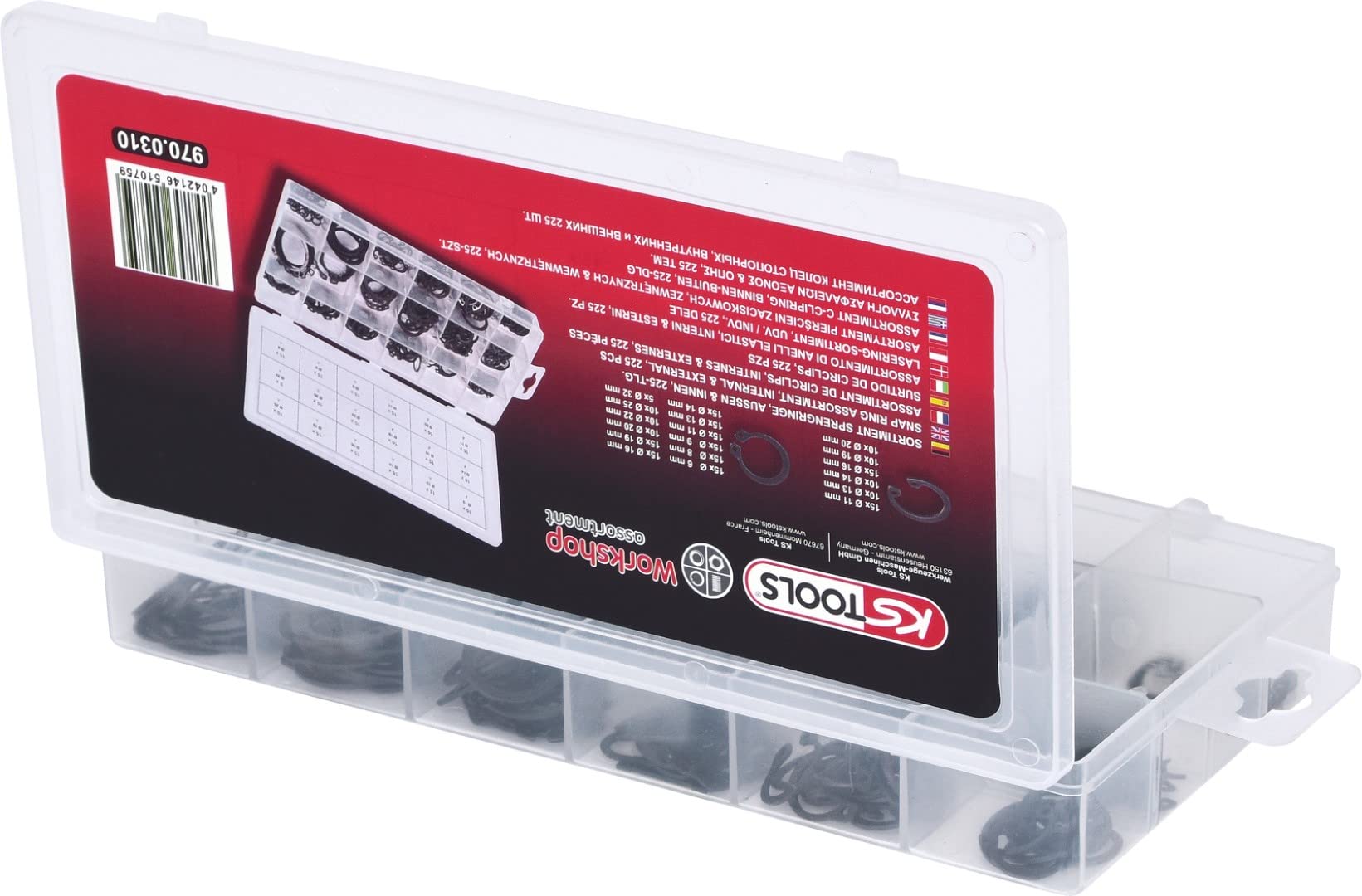 KS Tools 970.0310 circlips internes externes 225 pcs
