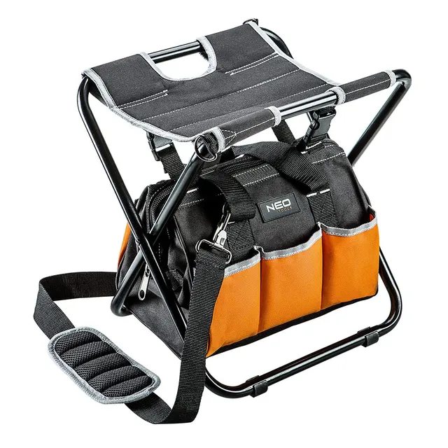 NEO TOOLS Tabouret Pliant Sac à Outils 6 Poches Nylon 600D
