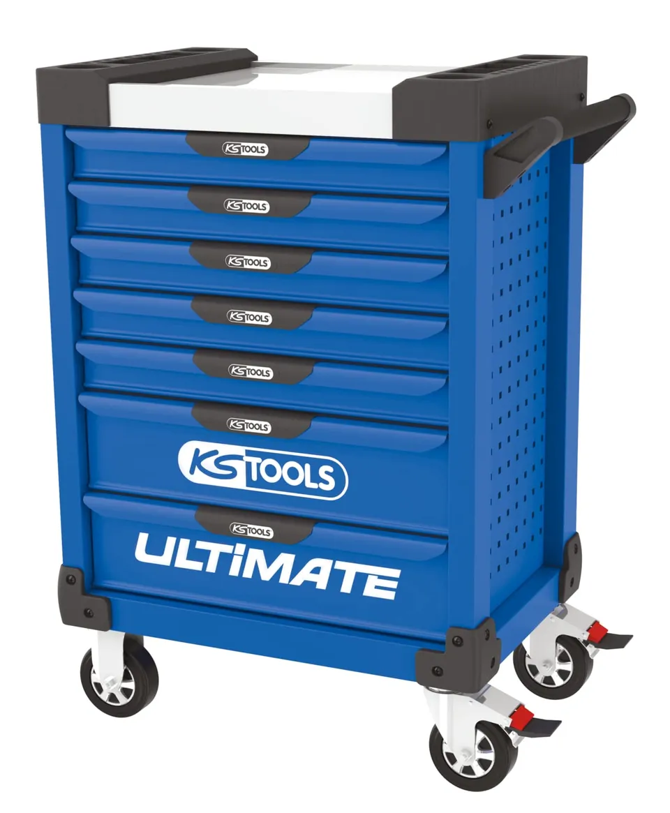KS Tools Ultimate 804.0007 servante 7 tiroirs bleue inox