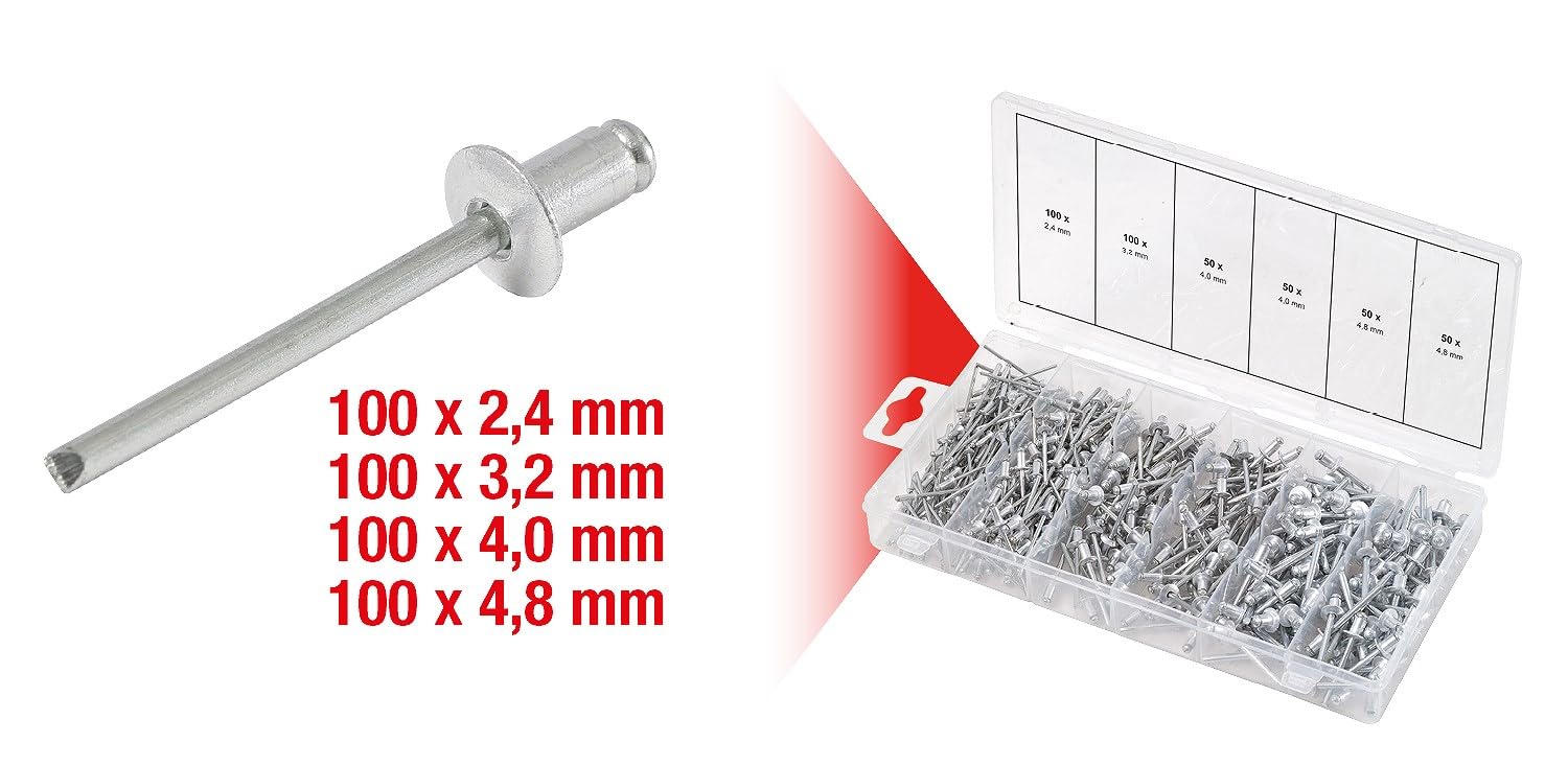 KS Tools 970.0150 assortiment rivets x400 pro