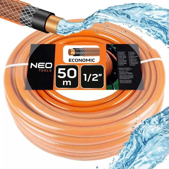 NEO Tools tuyau arrosage 1/2" 50 m PVC 4 plis
