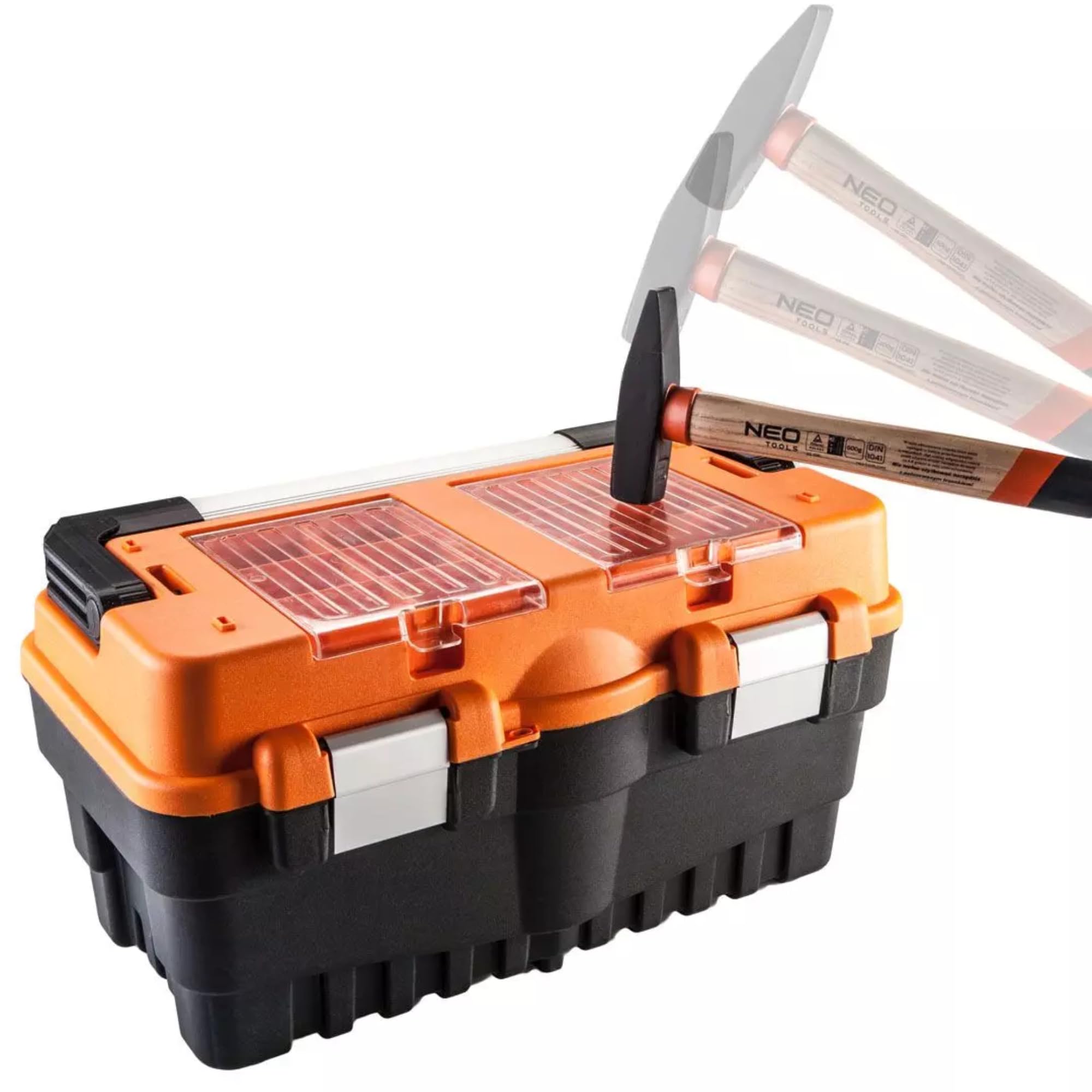 NEO TOOLS 84-105 boîte à outils orange noir 547 mm poignée