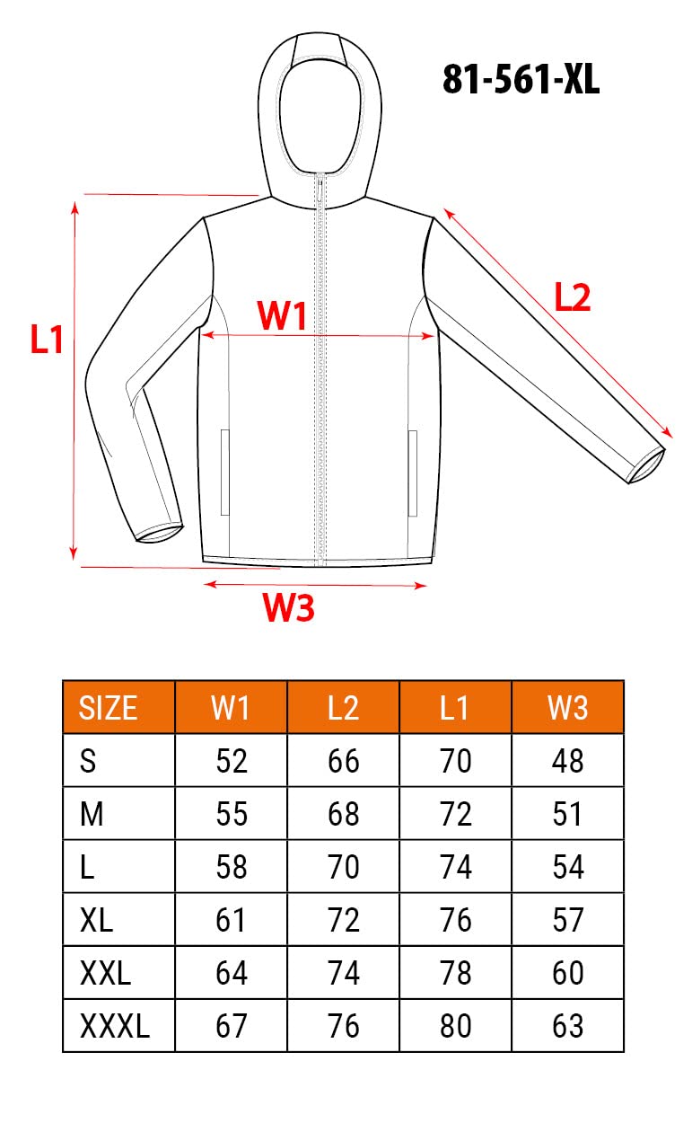 NEO TOOLS veste coupe-vent running réfléchissante XL capuche