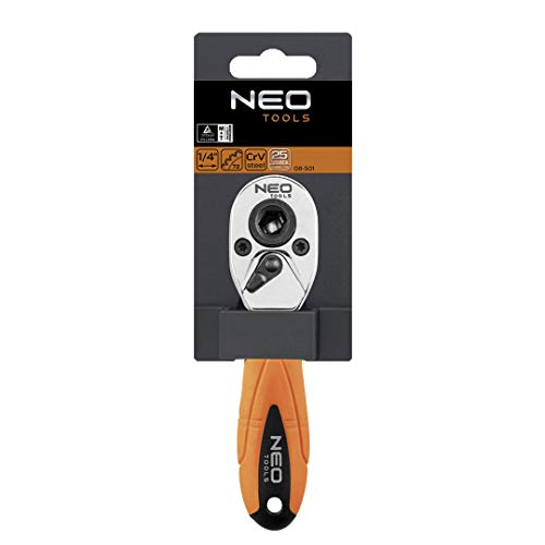 NEO TOOLS cliquet réversible 72 dents 1/4" douilles