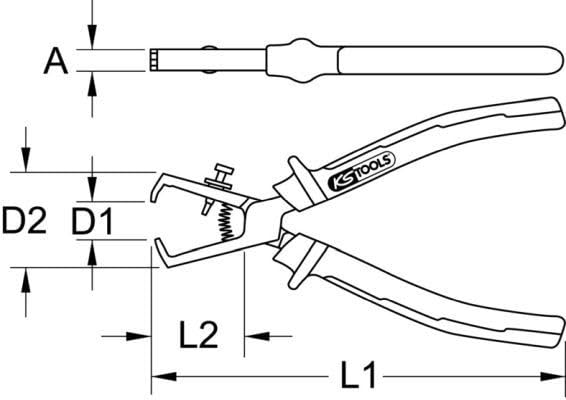 KS Tools Classic 115.1314 pince à dénuder 165 mm