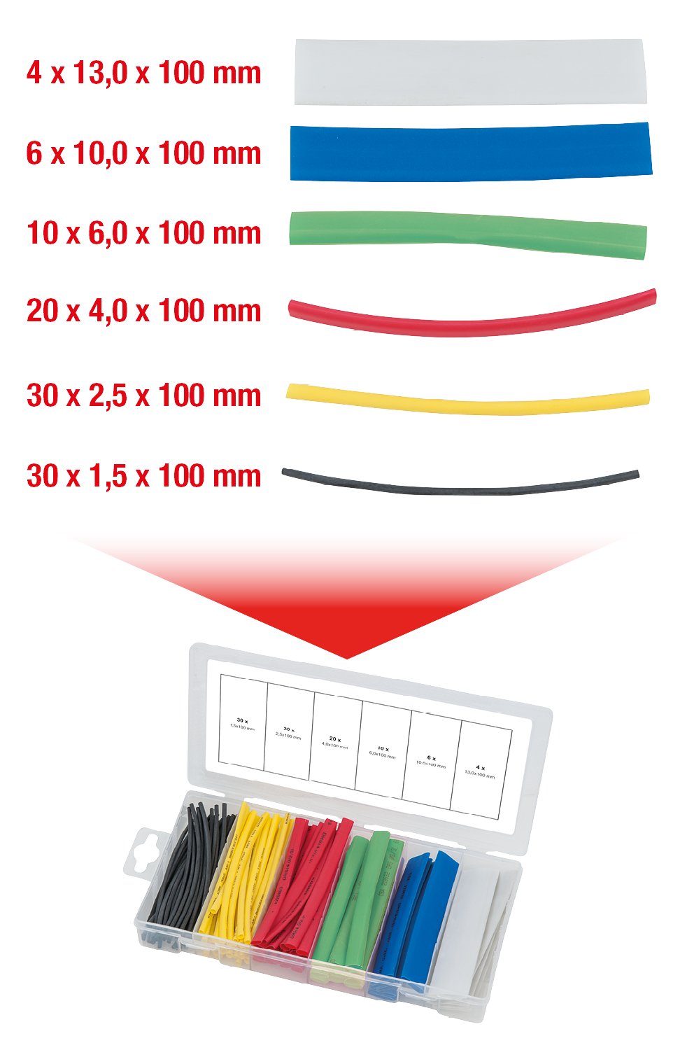 KS Tools 970.0540 gaines thermorétractables 100 pcs